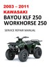 Thumbnail 2003-2011 Kawasaki Bayou KLF250 Service Repair Manual Thumbnail 2003-2011 Kawasaki Bayou KLF250 Service Repair Manual