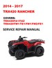 Thumbnail 2014-2017 TRX420 Rancher Repair Service Workshop Manual