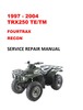 Thumbnail 1997-2004 TRX250 TE/TM Fourtrax Recon Service repair manual Thumbnail 1997-2004 TRX250 TE/TM Fourtrax Recon Service repair manual