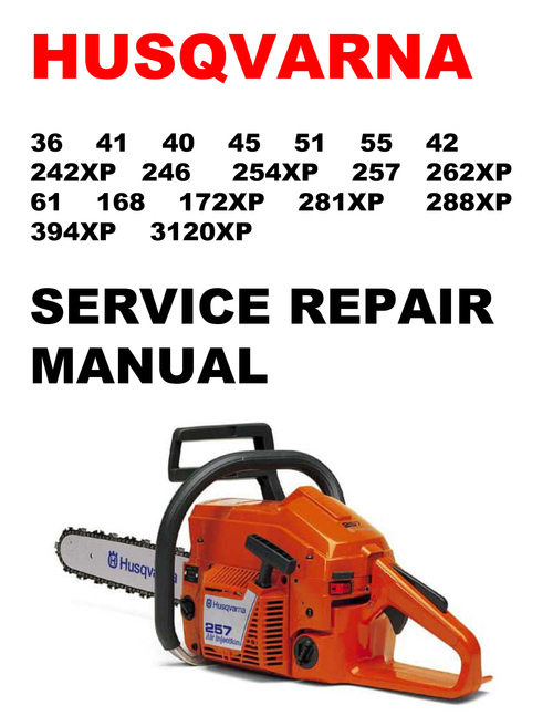 Product picture HUSQVARNA 168 172XP 281XP 288XP 394XP 3120XP Service manual