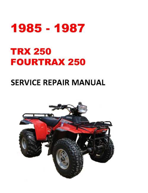 Product picture 1985-1987 TRX250 Fourtrax Service Repair Workshop Manual